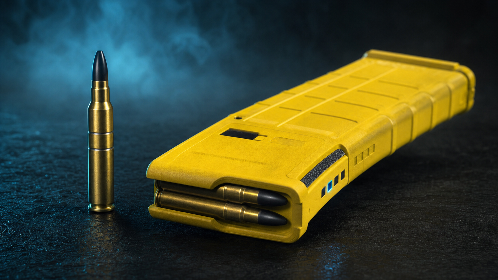 ShoX 5.56 NATO HEMI round with yellow smart magazine